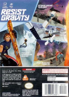 SSX Tricky box cover back